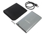 Carcasă HDD 2.5&quot; USB 3.1 USB-C LED Gri