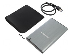 Carcasă HDD 2.5&quot; USB 3.1 USB-C LED Gri