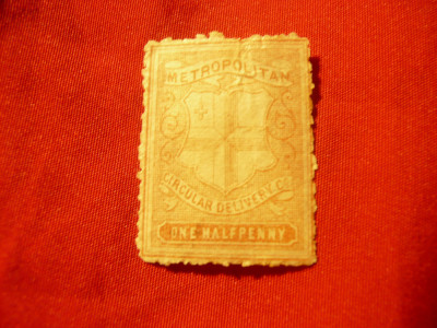 Timbru 1/2 pence Anglia Metropolitan - Circular delivery cca.1865 foto