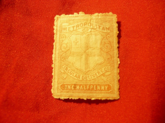 Timbru 1/2 pence Anglia Metropolitan - Circular delivery cca.1865