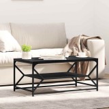 VidaXL Masă de cafea cu raft, stejar negru, 90x50x40 cm lemn prelucrat