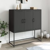vidaXL Dulap &icirc;nalt, negru, 100,5x39x107 cm, oțel
