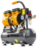Cumpara ieftin Compresor fara ulei 6L 8bar 150L min 230V si separator regulator presiune silentios 59dB