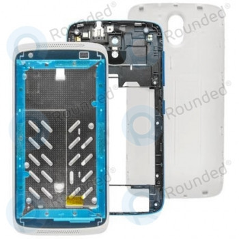 Husa HTC Desire 526 albă (Set complet: capac baterie + capac mijloc + capac frontal)