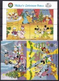 Sierra Leone 1988 Disney Craciun dans MI 1132-39 (kleib.) + 2 bl. 85,86 MNH