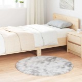 VidaXL Covor shaggy cu pom &icirc;nalt, NAVARRA, gri deschis, 100x100 cm