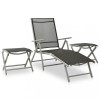 Gossi set mobilier de gradina, 3 piese, argintiu, textilena&amp;aluminiu