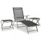 Gossi set mobilier de gradina, 3 piese, argintiu, textilena&amp;aluminiu