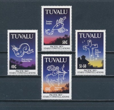 TUVALU 1992-CONSTELATION-Serie completa de 4 timbre MNH foto