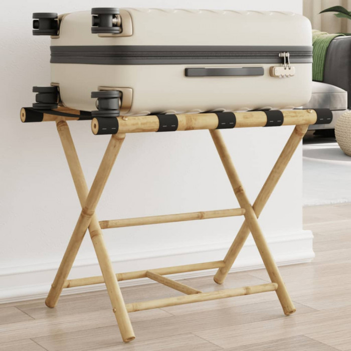 vidaXL Suport pentru bagaje pliabil, 62x42x50,5 cm, bambus