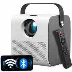 Mini Videoproiector Portabil, WiFi, Bluetooth, HDMI, Rezolutie 1280 x 720p HD, 4000 Lumeni, Mirroring pentru Android/IOS