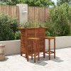 VidaXL Set masă și scaune de bar, 3 buc., lemn masiv de salc&acirc;m 44008