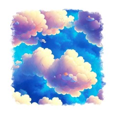 Sticker decorativ Nori, Albastru, 55 cm, 11293ST foto