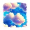 Sticker decorativ Nori, Albastru, 55 cm, 11293ST
