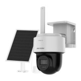 Camera de supraveghere Hikvision 4MP 4G cu panou solar, PT si audio bidirectional