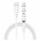 Cablu Incarcare USB - Lightning / USB Type-C / MicroUSB OEM Magnetic Rotate 540, L, 2m, 3A, Alb
