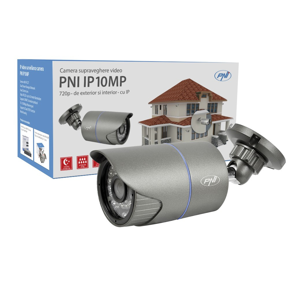 Resigilat : Camera supraveghere video PNI IP10MP 720p cu IP de exterior |  Okazii.ro