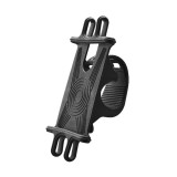 Suport telefon Cellularline Rider din silicon pentru bicicleta, Negru - RESIGILAT