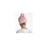 Prosop turban pentru uscarea parului, roz