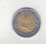 bnk mnd Italia 500 lire 1998 FAO bimetal