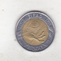 bnk mnd Italia 500 lire 1998 FAO bimetal