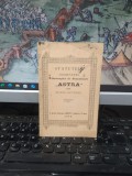 Statut Soc. Filantropică ASTRA T. Severin 1909, Ediție Princeps, Bibliophilie, Turnu Severin