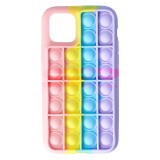 Husa Silicon Pop IT Bubble Rainbow pentru iPhone 11 Pro