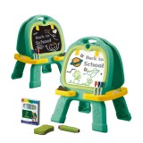 Cumpara ieftin Tabla de desenat pliabila cu doua fete si 2 jocuri de societate incluse WePro Store, partea magnetica pentru accesorii si cea neagra pentru scris cu c