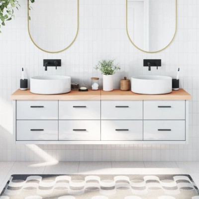 vidaXL Blat de baie, 180x50x(2-6) cm, lemn masiv netratat foto