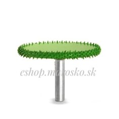 Tvar Rotačn&aacute; hrana -pr.51mm ,stopka 6mm, Granulatie Saburr ASPRA - VERDE