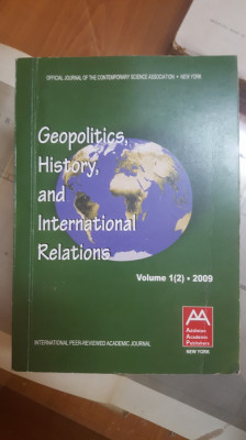 Geopolitics, History,and international Relations, Vol. 1, 2009 foto