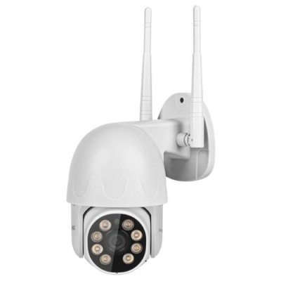 Camera IP WiFi PTZ exterioara KrugerMatz CONNECT C30, 5MP, Infrarosu 10m, Audio Bidirectional, POE, lentila 2.8mm, IP66 SafetyGuard Surveillance foto