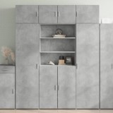 Dulap de depozitare, gri beton, 80x42,5x225 cm, lemn prelucrat