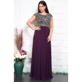 Rochie de ocazie lunga Mov - 40Marimea