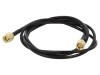 Cablu Coaxial RP-SMA Tata la SMA Mama 1m Negru