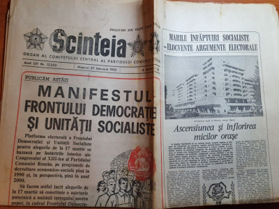 scanteia 27 februarie 1985-manifest pt frontul deocratiei si unitatii socialiste foto