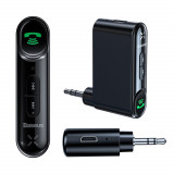Receptor Audio Bluetooth Baseus Qiyin Mini Mufă AUX Pentru Mașină Neagră (WXQY-01)