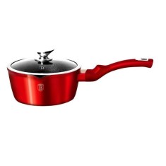 Oală marmorată 16 cm cu capac, 1.2 L Berlinger Haus BH 1525N, Burgundy Metallic Line, antiaderentă
