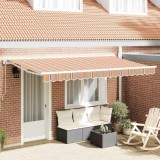 vidaXL Cortina Retractabilă Dungă Multicolor 400x200 cm țesătură