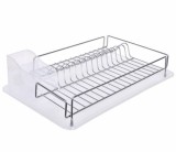 Suport de vase si tacamuri cu tava de scurgere apa, nu rugineste, din metal si plastic, ATS, pentru bucatarie, Advanced Thermal Solutions