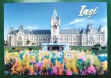 Cumpara ieftin ✅RO carte postala Iasi - folio aur &quot;Palatul Culturii &quot; , noua , necirculata