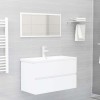 VidaXL Set mobilier de baie, 2 piese, alb, PAL 804881