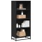 Gossi biblioteca, negru, 60x35x139 cm, lemn prelucrat