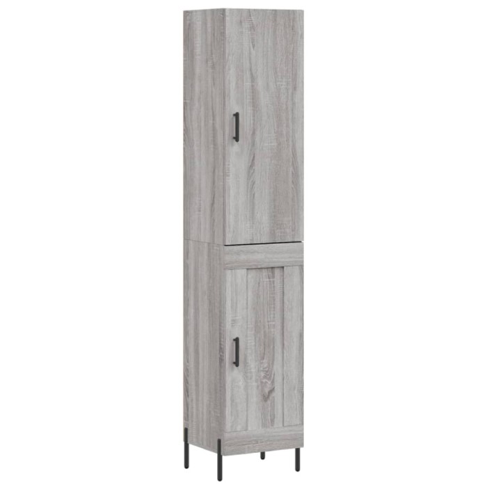 Dulap inalt, gri sonoma, 34,5x34x180 cm, lemn prelucrat