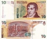 Bancnota Argentina 10 Pesos (2014) P-354 UNC
