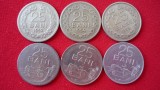 25 BANI 1952, 1954, 1955, 1960, 1966, 1982. LOT (F35)***