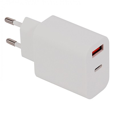 Incarcator priza incarcare rapida,1x USB,1x Type C - Alb foto