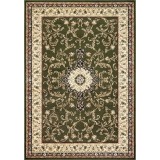 Covor Model Lotos 523-310, Marime 50 x 80 cm, Crem, Verde, Inaltime Fir 8 mm, Antialergic, Polipropilena, Living, Dormitor, Sufragerie, Birou