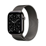 Apple Watch Series 11 GPS + Cellular 46mm Slate Titanium Case Milanese Loop S/M