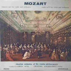 Disc vinil, LP. CONCERT NR. 7 PENTRU VIOARA SI ORCHESTRA IN RE MAJOR, KV 271 A; II. RONDO IN SOL MAJOR PENTRU VI